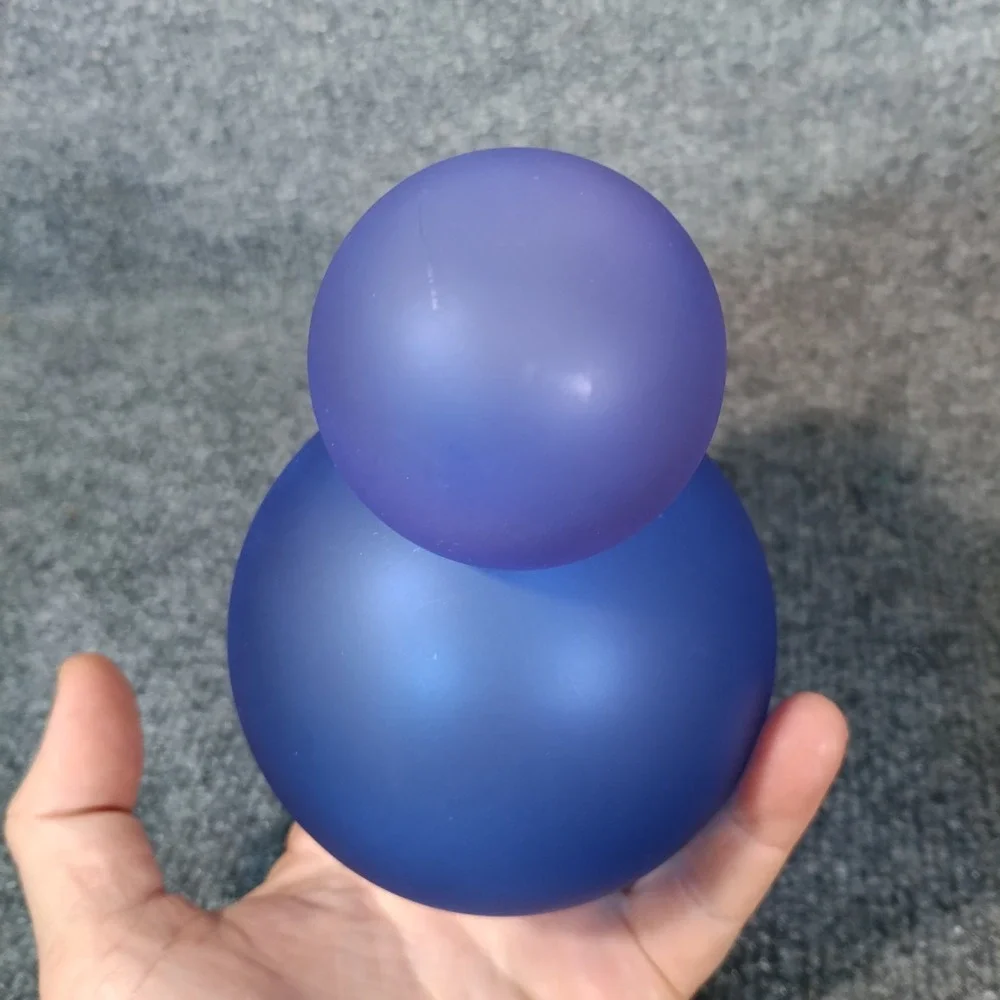 Disney Mickey Mouse Icon Glass Ball Ornament Blue Frosted Matte Holiday Decor